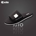 Kito Slippers For Men- Kito Ab17M Step With Style Black Slides - Multisize | Fashion | Slippers For Men. 