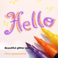Durable 24/48/72/96 Colors Flash Marker Pen Two-color Double-headed Fluorescent Pen Bold Pearlescent Student Painting Pen for Stone Painting Card Making Scrapbooking. 