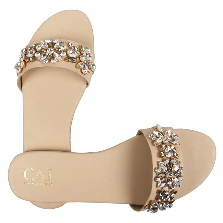 CAI%20Beige%20Embellished%20Flats%20Sandal%20For%20Women%20-%20Image%203