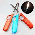 Adjustable Gun Shape And Refillable Steel Kitchen Gas Lighter Flame. 