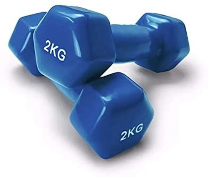 Vinyl Dumbbell (Pair) Kg Set Of 2, Rubber Coated Dumbbells - Main Image