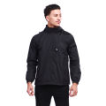 Taffeta Black Double Layer Windcheater Jacket For Men. 