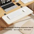 High Quality Non-punching Desktop Extending Board Side Wide Organizing Partition Working Extension Table Foldable Countertop Baffle Lengthening Desk Keyboard Computer Mouse. 