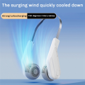 Portable Neck Fan, 800mAh Rechargeable Wearable Personal Fan with 5 Speeds Adjustable, Neck Fan for Outdoor White. 