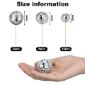 24Pcs Disco Ball Cupcake Toppers Happy Birthday Cake Topper Disco Ball Cake Picks Theme Cake Decor for Disco Theme Party. 