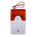 Sptrry2x Mini Wired Strobe Warning Siren Dc 12V Sound Alarm Flashing Light Sound Siren Horn Home Security Alarm System 115Db Blue & Orange. 