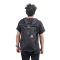 AI Ghost Bagpack Black Roll Up Bagpack, Rolling Bagpack. 