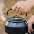1L Portable Kettle Camping Stovetop Teapot with Folding Handle Outdoor Water Bottle Teapot Easy to Use About 15 X 9cm Green. 