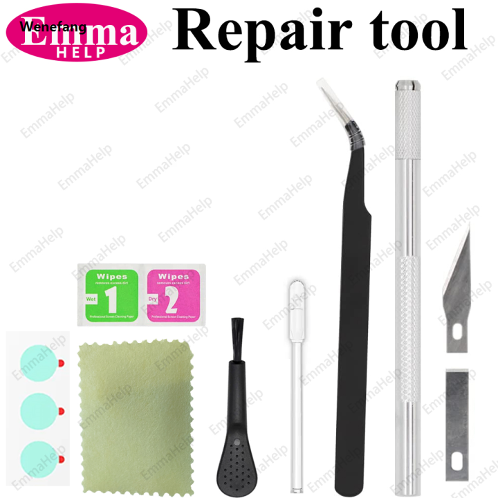 Wenefang 1set Original Back Camera Glass Lens for iPhone 14 11 12 13 Profesional Pro Max 15 Plus mini with Adhesive Repair Tools Cleaning