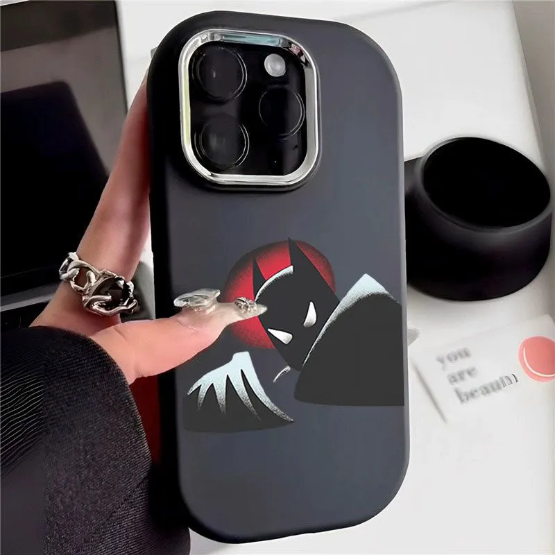 Q version of Batman White Ghost Phone Case Compatible for IPhone