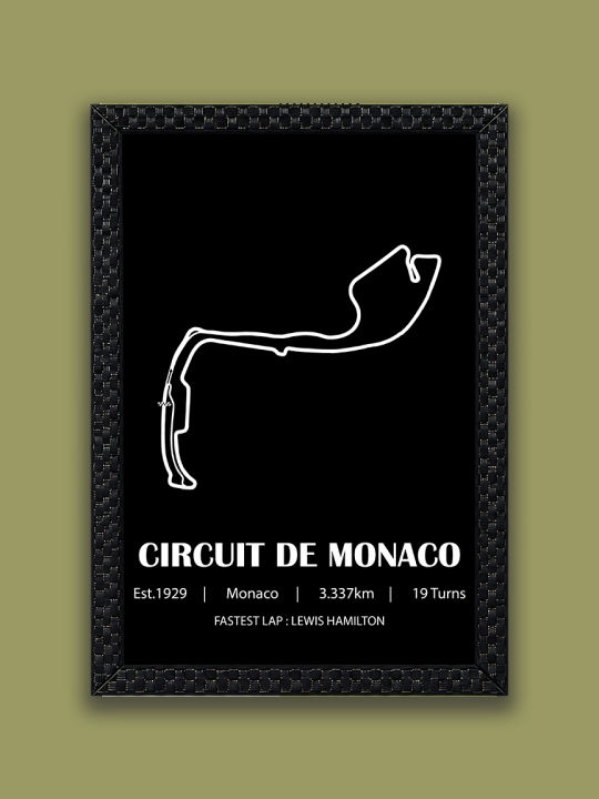 Circuit%20de%20Monaco-%20Matt%20laminated%20printed%20poster%20with%20checker%20Wall%20Frame-%208x12In%20-%20Image%203