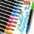Durable 24/48/72/96 Colors Flash Marker Pen Two-color Double-headed Fluorescent Pen Bold Pearlescent Student Painting Pen for Stone Painting Card Making Scrapbooking. 