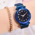 Korean Style Watch, Fashion Watch, Magnet Watch For Women, Round Dial. 
