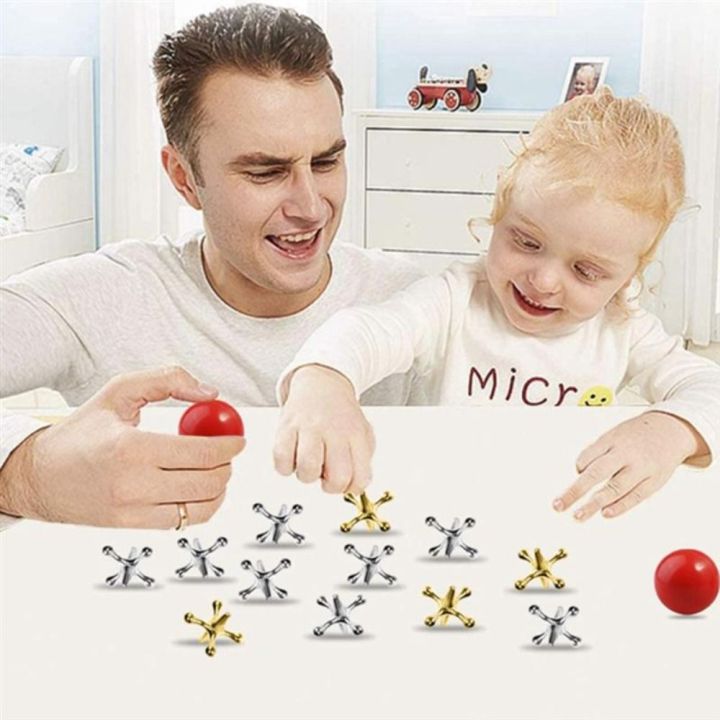 Tobar Metal Jacks Game Set Silver 2cm 4484, Métalliques