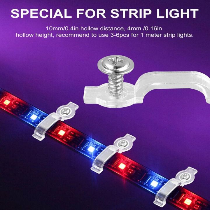 Retention Spring Led Fixing Bedroom 8mm 10mm 12mm Installing Retaining Clip LED Strip Light ...