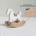 Doll House Accessories Rocking Wooden Trojan Horse Smooth Surface Anti-crack Good Detail Photo Prop Dollhouse Miniature Dollhouse Toy. 