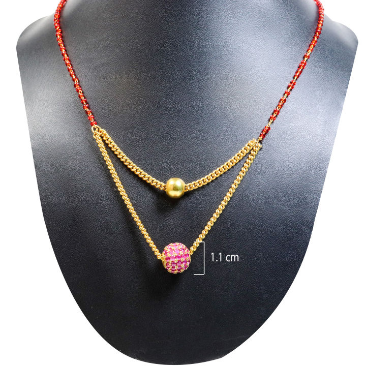 Gold%20Plated%20Panchadhatu%20Black%20Potey%20Mangalsutra%20With%20White%20Stone%20Locket%20For%20Women%20-%20Image%205