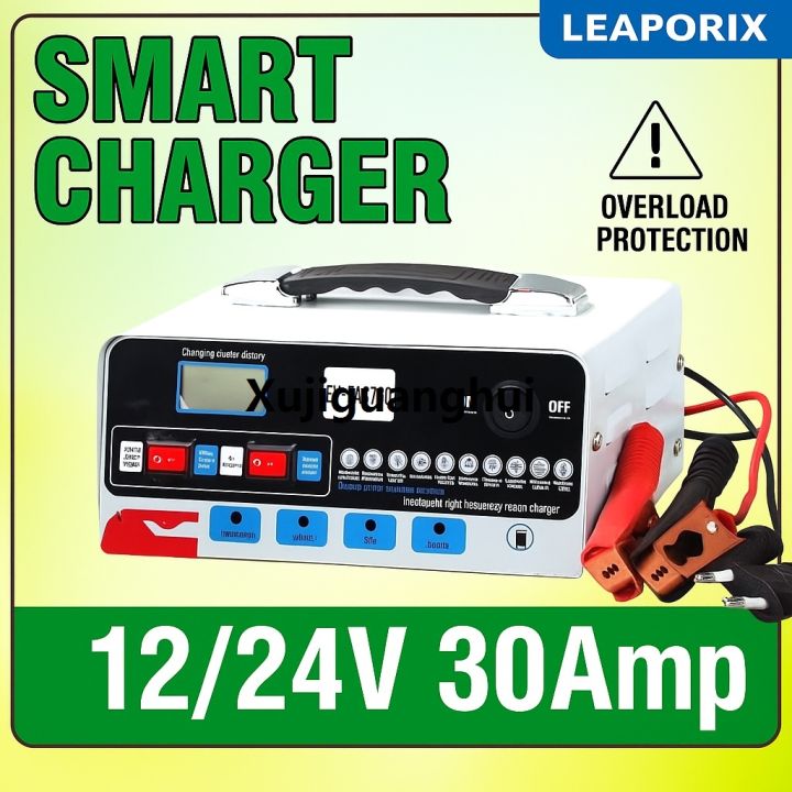 Xujiguanghui%20LEAPORIX%20SMART%20Digital%2012/24V%2030Amp%20Battery%20CNew%20style%20harger%20%E2%80%93%20Heavy%20Duty%20Dual%20Voltage%20Fast%20Charging%20-%20Image%203