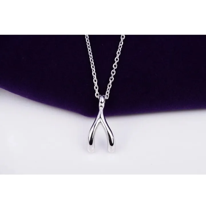 Poputton%20Fashion%20Kpop%20Wishbone%20Pendant%20Necklace%20Women%20Dogeared%20Wish%20Silver%20Plated%20Chain%20Necklace%20Collier%20Femme%202023%20Jewelry%20-%20Image%205