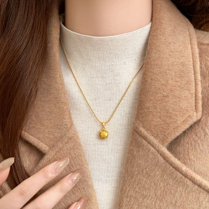 【Mega Sale】2024 New Arrival Ancient Pendant Sweater Necklace Women's Light Luxury High-End Niche Necklace Autumn and Winter