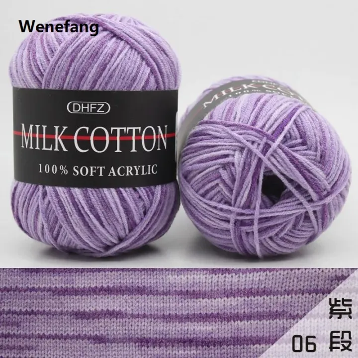 Wenefang%20Mixed%20Colour%2050g%20Knitting%20Yarn%20Knitting%20Tool%20Cotton%20Profesional%20Yarn%20Crochet%20Milk%20Soft%20Baby%20Cotton%20Wool%20Yarn%20-%20Image%207