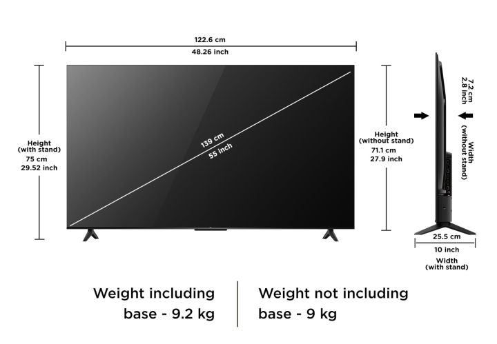 TCL%20139%20cm%20(55%20inches)%20Metallic%20Bezel-Less%20Series%204K%20Ultra%20HD%20Smart%20LED%20Google%20TV%2055V6B%20(Black)%20-%20Image%207