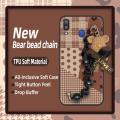 cute Cartoon Phone Case For Samsung Galaxy M20/SM-M205FD Bear bracelet Skin-friendly feel Back Cover Simplicity silicone. 