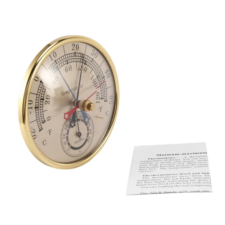 NAMUNY%202pcs%205Inch%20Min%20Max%20Thermometer%20Hygrometer%20Wall%20Mount%20Wall%20Hang%20Analog%20Anti%20Rain%20Temperature%20Humidity%20Meter%20-%20Image%203