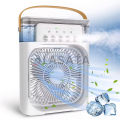 Viral Mini Air Cooler Fan/ Humidifier with USB charger | 5 spray ports | 7 color light options | 3 Fan Speed | Timer Option | Desktop Fan. 