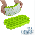 Silicone Mold Ice Tray with Lid Cover Ice cube maker Easy Honeycomb Design. 
