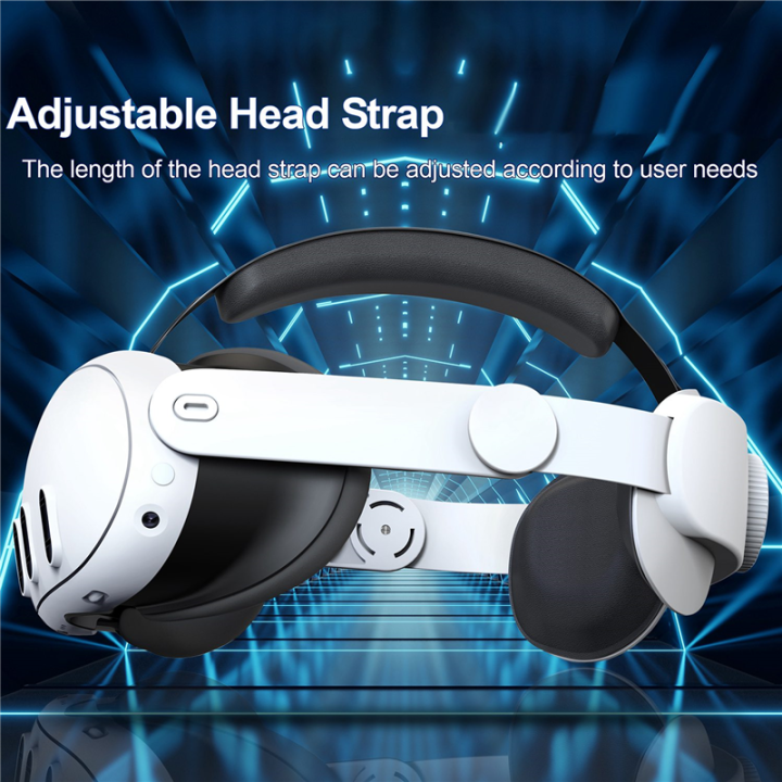 For%203%20VR%20Strap%20Comfortable%20Sponge%20Headwear%20Adjustable%20Headband%20VR%20Replacement%20Black%20-%20Image%205