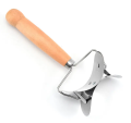 Stainless Steel Dumpling Wrapper Dough Cutter Circle Roller Mold Making Tool With Wooden Handle. 