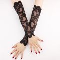 Long Lace Hollow-Out Cycling Gloves Fingerless Gloves Finger Mittens Arm Sleeves. 