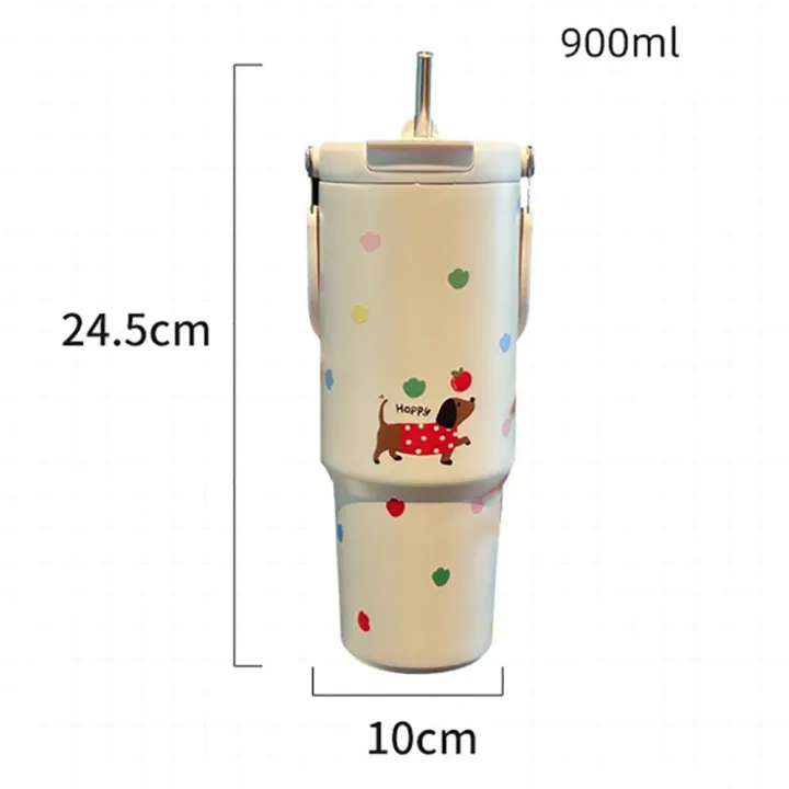 Portable%20900ML%20Thermal%20Mug%20With%20Straw/Handle%20Large%20Capacity%20Straw%20Cup%20201%20Stainless%20Steel%20Vacuum%20Cup%20-%20Image%202