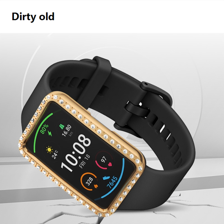 Dirty%20old%20%E3%80%90LuxeLoom123%E3%80%91Rhinestone%20Bumper%20Hybrid%20Shell%20PC%20Watch%202025%20New%20Cover%20For%20-HUAWEI%20Watch%20Fit%20Smart%20Protector%20-%20Image%208