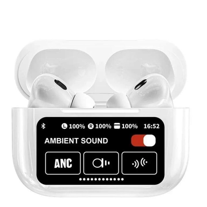 Cizzy A9 pro/ Pro/ airpods Touch Screen ANC Wireless Earbuds Headset TWS Noise Cancelling Earbud Bluetooth Headphone 5.4 Support APP Long Battery life orignal airpods pro