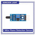 10PCS IR Infrared 3 Wire Flame Detection Sensor Module IR Flame Sensor Module Detector Smartsense For Arduino. 