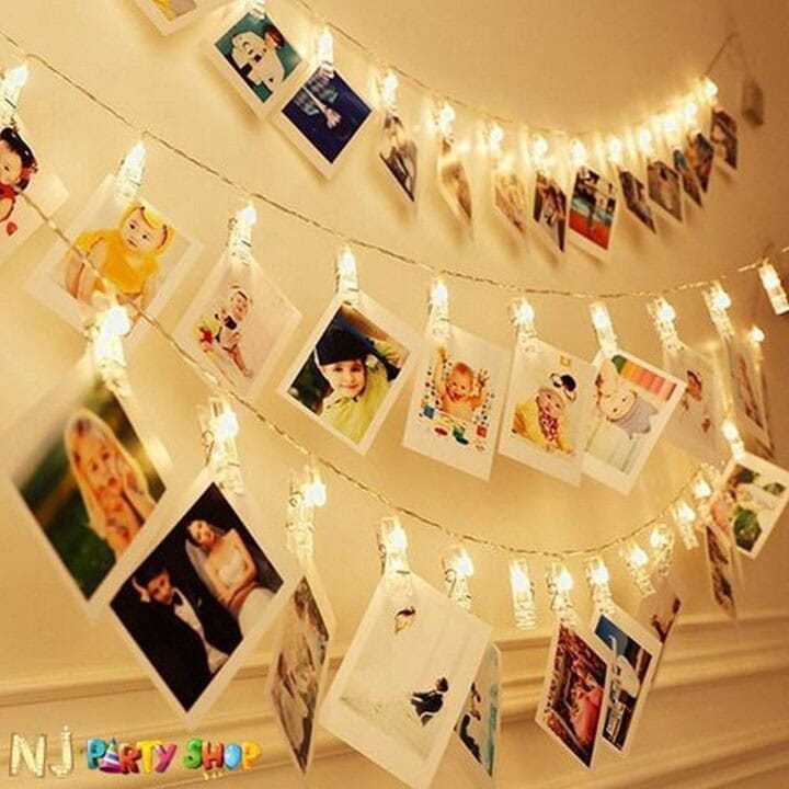 Plastic Photo Clip Led String Lights For Home Decor