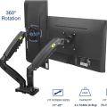 Monitor Stand Desktop Mount Double Monitor Arm 360 Degree Motion Heavy Duty. 