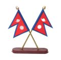 Cross Nepal National Flag Stand. 