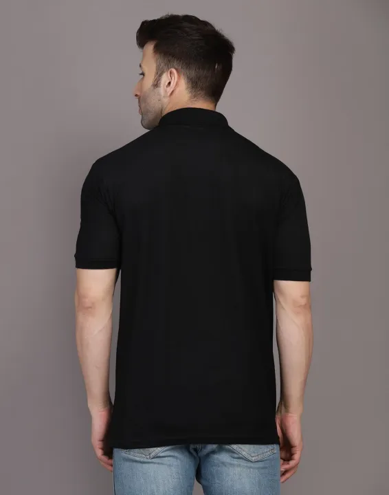 Men%20Regular-Fit%20Cotton%20Pique%20Polo%20Shirt-Black%20Summer%20wears%20-%20Image%203