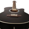 Kadence Frontier Series,Black Acoustic Guitar With Die Cast Keys Combo (Bag, Strap, Strings and 3 picks). 