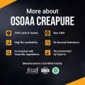 OSOAA Creapure German Certified Creatine Monohydrate | Micronized Pre & Post Workout Supplement for Muscle Building & Performance (Unflavoured). 