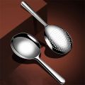 Practical 304 Stainless Steel Large Soup Spoon Rust-proof Food Grade Big Colander Deepen Simple Communal Spoon Restaurants. 