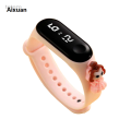 Aixuan Watch relo kids LED digital screen boy bracelet hand millet 3 kids Fifty percent Affordable discount girls gift Elsa cartoon digital touch watch student kids girls j. 