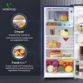 Videocon Life 225 LTR Single Door Direct Cool Refrigerator 5 Star Steel Color VCM. 