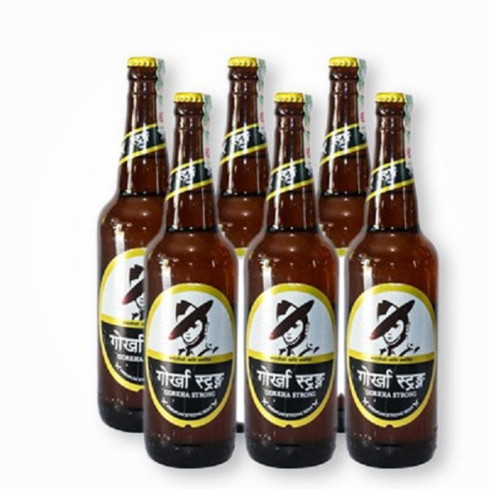Gorkha Strong Beer Bottle 650 ml Pack Of 6
