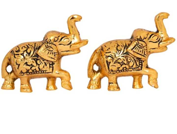 Handicrafts%20Set%20of%20Two%20Piece%20Metal%20Sculptures%20Elephant%20Pair%20for%20Showpiece%20and%20Decoration%20%7C%20Elephant%20Statue%20Pair%20in%20Golden%20Finish%20Having%20Attractive%20Look%20Decorative%20Showpiece%20-%206.25%20cm%20%20(Brass,%20Gold)%20-%20Image%202