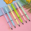 5PCS Inkless Pencils Eternal Portable Reusable Erasable Metal Writing Pens With Eraser. 