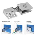 NAMUNY 4 Pack Glass Door Hinges Glass Cabinet Door Hinge Glass Wine Cabinet Hinge Glass Display Hinge. 